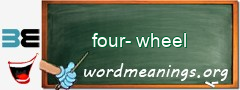 WordMeaning blackboard for four-wheel